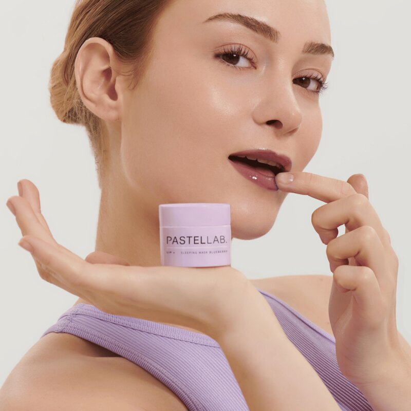 pastel lab sleeping mask blueberry